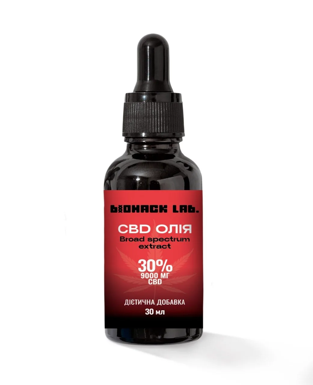 Флакон CBD-олії BioHackLab INTENSIVE 30%